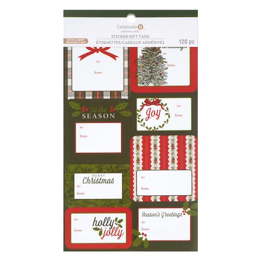 Michaels, Bough & Berry Sticker Gift Tags, 120ct. by Celebrate It™ – Category: Tags